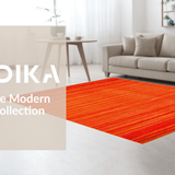 Ultra Soft Area Rug, Non Slip, Stain Resistant, Washable Area Rugs for Living Room, Bedroom, Transitional Deep Orange Palette(Orange)