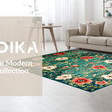 Ultra Soft Area Rug, Non Slip, Stain Resistant, Washable Area Rugs for Living Room, Bedroom, Sophisticated Nature-Inspired Pattern(Blue)