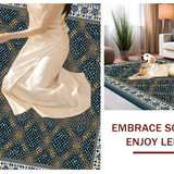 Contemporary Lattice Print with Depth(Blue)