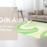 Lively Cream and Green Tiled Look(Green)