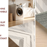 Ultra Soft Area Rug, Non Slip, Stain Resistant, Washable Area Rugs for Living Room, Bedroom, Rustic Natural Fiber Inspired Design(Gray)