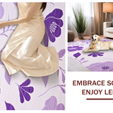 Ultra Soft Area Rug, Non Slip, Stain Resistant, Washable Area Rugs for Living Room, Bedroom, Chic Cute Lavender Circle Statement(Purple)