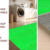 Ultra Soft Area Rug, Non Slip, Stain Resistant, Washable Area Rugs for Living Room, Bedroom, Fresh Contemporary Animal Illustrations(Green)