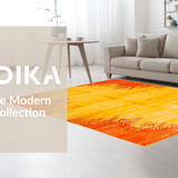 Ultra Soft Area Rug, Non Slip, Stain Resistant, Washable Area Rugs for Living Room, Bedroom, Radiant Colorful Sun Illustration(Yellow)