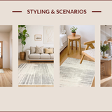 Ultra Soft Area Rug, Non Slip, Stain Resistant, Washable Area Rugs for Living Room, Bedroom, Contemporary Earthy Animal Aesthetic(Beige)