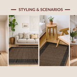 Ultra Soft Area Rug, Non Slip, Stain Resistant, Washable Area Rugs for Living Room, Bedroom, Elegant Shaggy Hide Design(Brown)