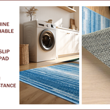 Ultra Soft Area Rug, Non Slip, Stain Resistant, Washable Area Rugs for Living Room, Bedroom, Shaggy Cozy Earthy Tones Ensemble(Blue)