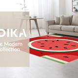 Ultra Soft Area Rug, Non Slip, Stain Resistant, Washable Area Rugs for Living Room, Bedroom, Radiant Festive Fruit Palette(Red)