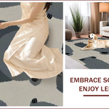 Ultra Soft Area Rug, Non Slip, Stain Resistant, Washable Area Rugs for Living Room, Bedroom, Nature-Inspired Wildlife Lodge Non-Slip Carpet(Gray)
