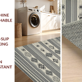 Geometric Monochrome Diamond Motif(Gray)