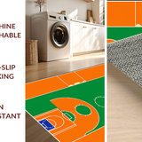 Ultra Soft Area Rug, Non Slip, Stain Resistant, Washable Area Rugs for Living Room, Bedroom, Dynamic Fire Patterned Aesthetic(Orange)
