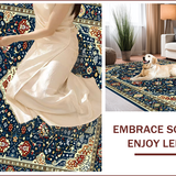 Luxurious Blue Tiled Medallion Design(Blue)