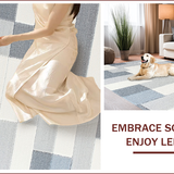 Ultra Soft Area Rug, Non Slip, Stain Resistant, Washable Area Rugs for Living Room, Bedroom, Modern Diamond Stripe Living Room Plush Carpet(Gray)