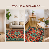 Chic Cream Geometric Play(Red)