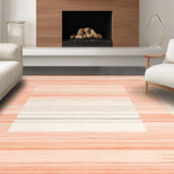 Ultra Soft Area Rug, Non Slip, Stain Resistant, Washable Area Rugs for Living Room, Bedroom, Stylish Transitional Medallion Motif(Orange)