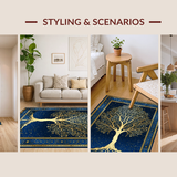 Contemporary Blue and Gold Fusion(Blue)