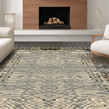Ultra Soft Area Rug, Non Slip, Stain Resistant, Washable Area Rugs for Living Room, Bedroom, Contemporary Earthy Toned Animal Print(Gray)