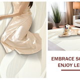 Trendy Abstract Cozy Layered Elements(Beige)