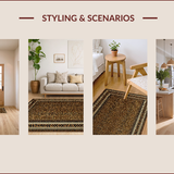 Ultra Soft Area Rug, Non Slip, Stain Resistant, Washable Area Rugs for Living Room, Bedroom, Vibrant Contemporary Cheetah Aesthetic(Brown)