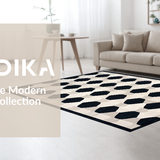 Elegant Black and White Geometric Flow(Black)