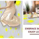 Ultra Soft Area Rug, Non Slip, Stain Resistant, Washable Area Rugs for Living Room, Bedroom, Cute Childlike Sunshine Illustration(Yellow)