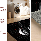Ultra Soft Area Rug, Non Slip, Stain Resistant, Washable Area Rugs for Living Room, Bedroom, Elegant Witchcraft Inspired Mat(Black)