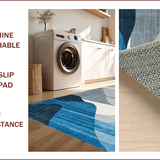 Subtle Grey Blue Geometric Elegance(Blue)