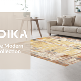 Ultra Soft Area Rug, Non Slip, Stain Resistant, Washable Area Rugs for Living Room, Bedroom, Playful Brown and White Pattern(Beige)