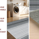 Ultra Soft Area Rug, Non Slip, Stain Resistant, Washable Area Rugs for Living Room, Bedroom, Striking Contemporary Diamond Formation(Gray)