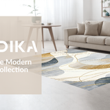 Ultra Soft Area Rug, Non Slip, Stain Resistant, Washable Area Rugs for Living Room, Bedroom, Rustic Neutral Patterned Layers(Gray)