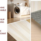 Ultra Soft Area Rug, Non Slip, Stain Resistant, Washable Area Rugs for Living Room, Bedroom, Subtle Geometric Coastal Motif(Gold)