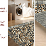 Ultra Soft Area Rug, Non Slip, Stain Resistant, Washable Area Rugs for Living Room, Bedroom, Dynamic Contemporary Texture Blend(Brown)