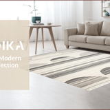 Ultra Soft Area Rug, Non Slip, Stain Resistant, Washable Area Rugs for Living Room, Bedroom, Minimalist Geometric Texture Fusion(Gray)