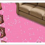 Ultra Soft Area Rug, Non Slip, Stain Resistant, Washable Area Rugs for Living Room, Bedroom, Cowgirl Themed Kitchen Decor Door Mat(Pink)