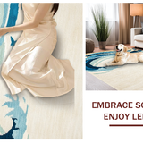 Lively Blue Tones with Shells(Beige)