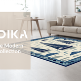 Ultra Soft Area Rug, Non Slip, Stain Resistant, Washable Area Rugs for Living Room, Bedroom, Coastal Nautical Sailboat Aesthetic(Blue)
