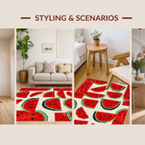 Ultra Soft Area Rug, Non Slip, Stain Resistant, Washable Area Rugs for Living Room, Bedroom, Charming Outdoor Picnic Vibe(Red)