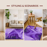 Ultra Soft Area Rug, Non Slip, Stain Resistant, Washable Area Rugs for Living Room, Bedroom, Serene Plush Cloud-Like Texture(Purple)