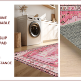 Ultra Soft Area Rug, Non Slip, Stain Resistant, Washable Area Rugs for Living Room, Bedroom, Vibrant Pink Western Boot Motif(Pink)