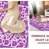 Ultra Soft Area Rug, Non Slip, Stain Resistant, Washable Area Rugs for Living Room, Bedroom, Artistic Abstract Floral Waves(Purple)
