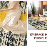 Ultra Soft Area Rug, Non Slip, Stain Resistant, Washable Area Rugs for Living Room, Bedroom, Vintage Low-Pile Stain-Resistant Bedroom Carpet(Yellow)