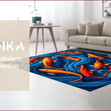 Ultra Soft Area Rug, Non Slip, Stain Resistant, Washable Area Rugs for Living Room, Bedroom, Fishing Theme Doormat(Blue)