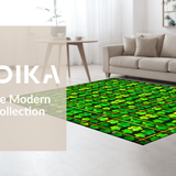 Contemporary Bright Green Geometry(Green)
