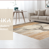 Ultra Soft Area Rug, Non Slip, Stain Resistant, Washable Area Rugs for Living Room, Bedroom, Elegant Rustic Shaggy Texture(Beige)