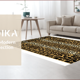 Ultra Soft Area Rug, Non Slip, Stain Resistant, Washable Area Rugs for Living Room, Bedroom, Eclectic Khaki Animal Motif(Beige)