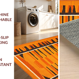 Ultra Soft Area Rug, Non Slip, Stain Resistant, Washable Area Rugs for Living Room, Bedroom, Eye-Catching Nature Inspired Pattern(Orange)