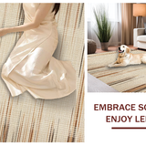 Ultra Soft Area Rug, Non Slip, Stain Resistant, Washable Area Rugs for Living Room, Bedroom, Earthy Toned Minimalist Pattern(Beige)