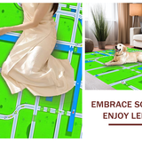 Fun Filled Vibrant Neighborhood Scene(Green)