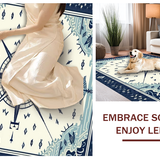 Ultra Soft Area Rug, Non Slip, Stain Resistant, Washable Area Rugs for Living Room, Bedroom, Vibrant Nautical Themed Décor(Blue)