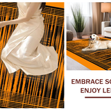 Ultra Soft Area Rug, Non Slip, Stain Resistant, Washable Area Rugs for Living Room, Bedroom, Contemporary Light Orange Pattern(Orange)